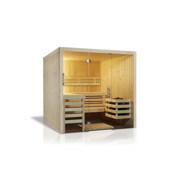 Sauna Panorama 180 Set - Verdampferofen