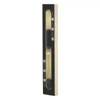 Sanduhr mit schwarz bedruckter Frontseite