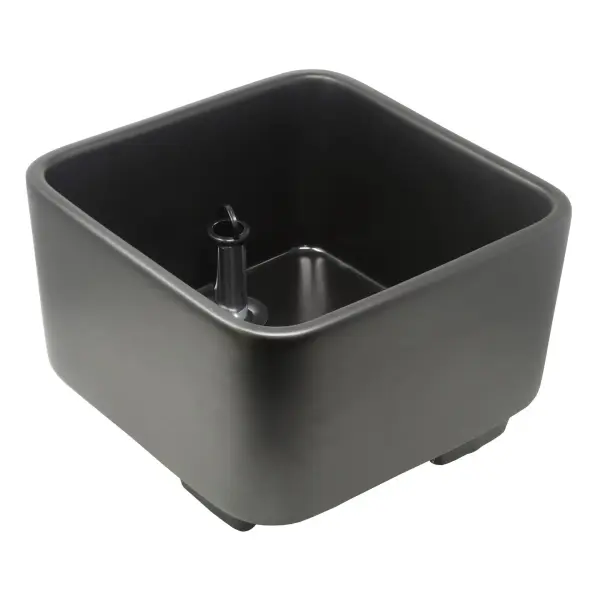Eckiges Fußbecken aus Sanitärkeramik schwarz