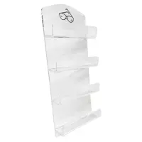 Brillenablage aus glasklarem Acrylglas für 4 Brillen