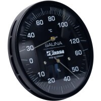 Sauna-Hygrotherm Ø 13 cm - schwarz