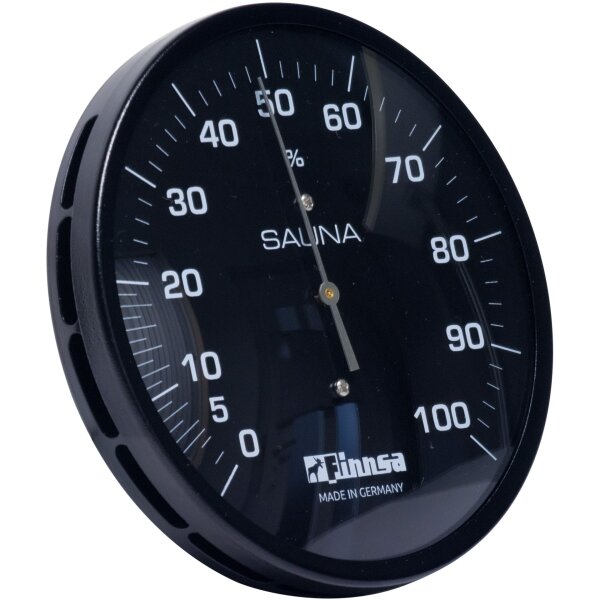 Sauna-Hygrometer Ø 13 cm - schwarz