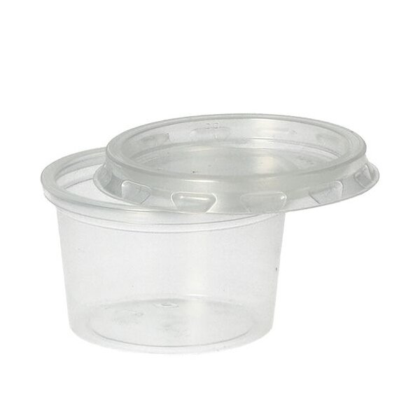 Portionsbecher mit Deckel, 30 ml, transparent