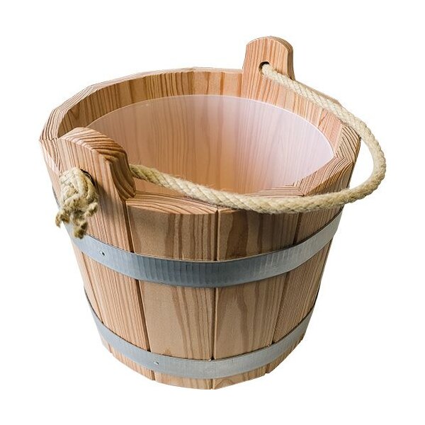 Sauna-Eimer mit Einsatz, Lärche, 4,5 l