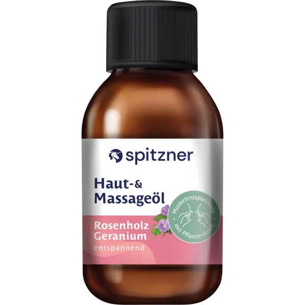 Haut- und Massageöl Rosenholz-Geranium 200 ml