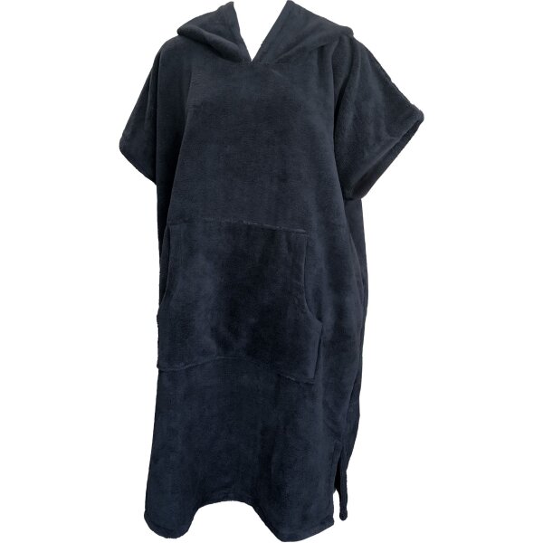 Poncho "Samt", schwarz, L/XL