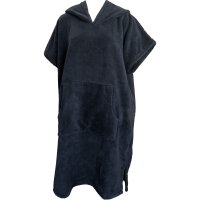 Poncho "Samt", schwarz, L/XL