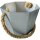 Sauna-Eimer, Edelstahl mit Naturseil, 6 l