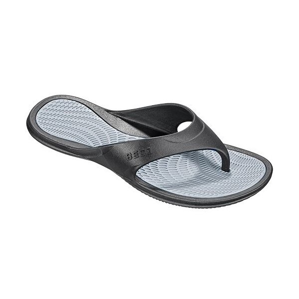 Herren V-Strap Slipper, silber/grau, Größe 46