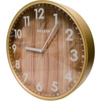 Funk-Wanduhr Ø 30 cm, Holz