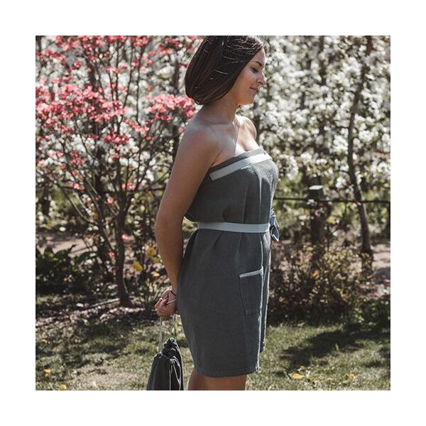 Sarong Classic Mini, anthrazit, Größe XS/S/M
