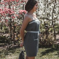 Sarong Classic Maxi, anthrazit, Größe L/XL/XXL