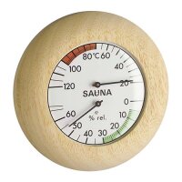 Sauna-Hygrotherm mit Holzring