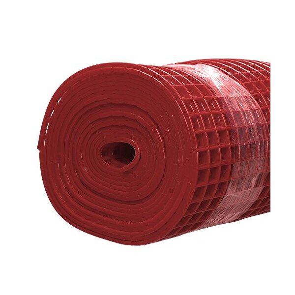 Gitter-Bodenmatte, 100 cm Rolle, rubinrot