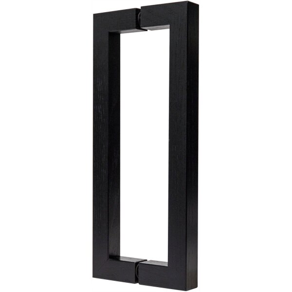 Eckiger Bügelgriff, Eiche, schwarz LA 300 mm