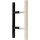 Runder Stabgriff, Ahorn/Edelstahl, schwarz LA 150 mm