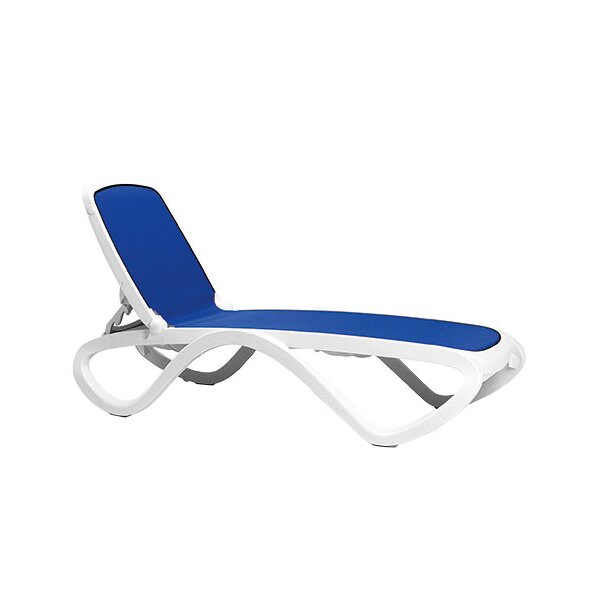Wellnessliege OMEGA, blau, weiß
