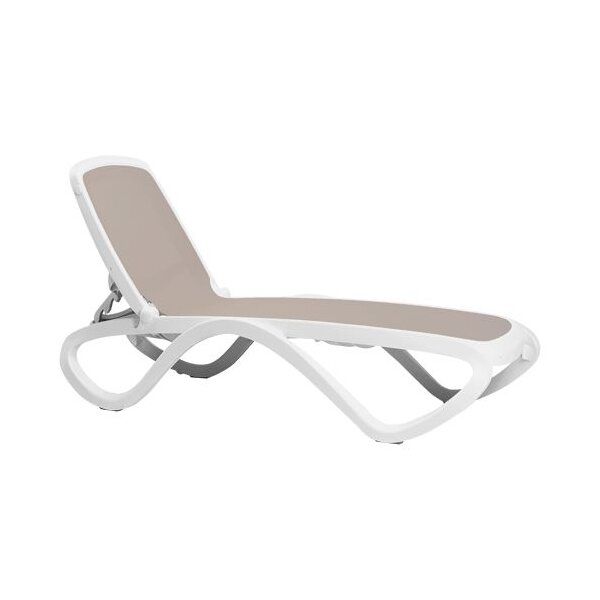 Wellnessliege OMEGA, tortora, weiß