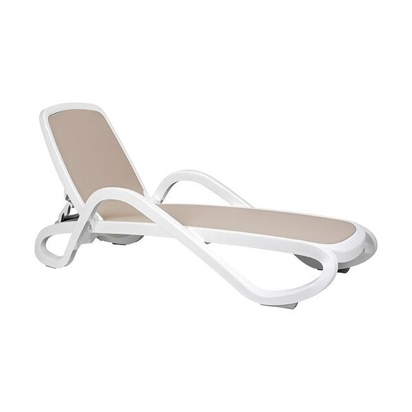 Wellnessliege ALFA, tortora, weiß