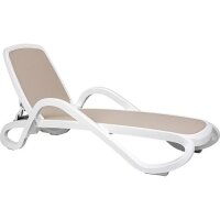 Wellnessliege ALFA, tortora, weiß