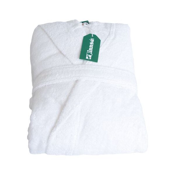 Frottee-Bademantel mit Kapuze, weiß, S/M