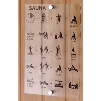 Elsässer Sauna Baderegel-Tafel auf Acrylglas...