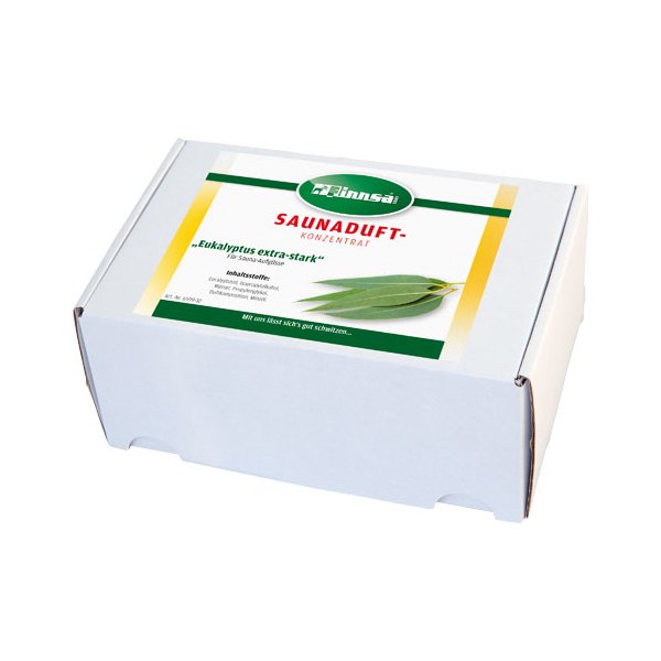 Sauna-Duftbox 15 ml Miniaturflasche 24x15 ml sortenrein Eukalyptus extra-stark